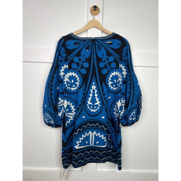NWT Sea New York Blue Gael Applique Long Sleeve Tunic Dress Size: Medium - Picture 7 of 9